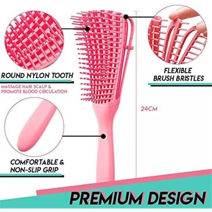 Anti-Static Detangling Hair Brush for Women and Men (Multicolor) - Image 3